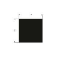 Rektangulr list (homogent gummi) EPDM 15 x 15 mm - 100 meter i gruppen Gummilister / Rektangulra lister hos Rubbernstuff.com (71801515)