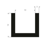 Product Image for U-list (Homogent gummi) 10mm - 50 meter                               