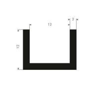 Product Image for U-list (Homogent gummi) 12mm - 50 meter                               