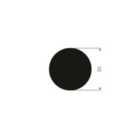 Rund list (homogent gummi) NBR 20 mm - 20 meter i gruppen Gummilister / Runda lister hos Rubbernstuff.com (717.12.000.20)