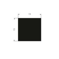 Rektangulr list (homogent gummi) EPDM 15 x 15 mm - 100 meter i gruppen Gummilister / Rektangulra lister hos Rubbernstuff.com (71801515)