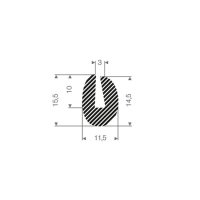 U-list (cellgummi) 3 mm i gruppen Gummilister / U-lister hos Rubbernstuff.com (721.01.083.100r)