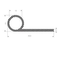 P-list (cellgummi) 36,5 x 13 mm i gruppen Gummilister / P-lister hos Rubbernstuff.com (724.00.287.25r)