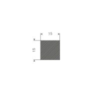 Rektangulr list (cellgummi) 15 x 15 mm - 25 meter i gruppen Gummilister / Rektangulra lister hos Rubbernstuff.com (728.01.515.25)