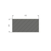 Rektangulr list (cellgummi) 40 x 20 mm - 25 meter i gruppen Vibrationsdmpare / Typ A - Cylindrisk hos Rubbernstuff.com (728.04.020.25)