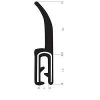 Kantskyddslist (EPDM) 1,5 - 4 mm - 30 meter i gruppen Gummilister hos Rubbernstuff.com (745.00.875.30)