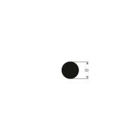 Rund list (homogent gummi) EPDM 8 mm - 25 meter
