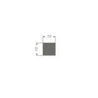 Rektangulär list (cellgummi) 10 x 10 mm - 25 meter