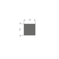 Rektangulär list (cellgummi) 15 x 15 mm - 25 meter