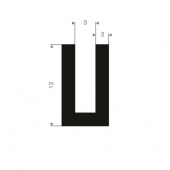 U-list (Homogent gummi) 3mm