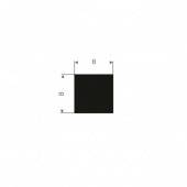 Rektangulr list (homogent gummi) EPDM 8 x 8 mm