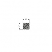 Rektangulr list (cellgummi) 10 x 10 mm - 25 meter