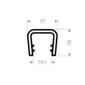 Kantskyddslist (PVC) 7,5 - 9 mm