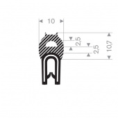Kantskyddslist (PVC) 1 - 2 mm